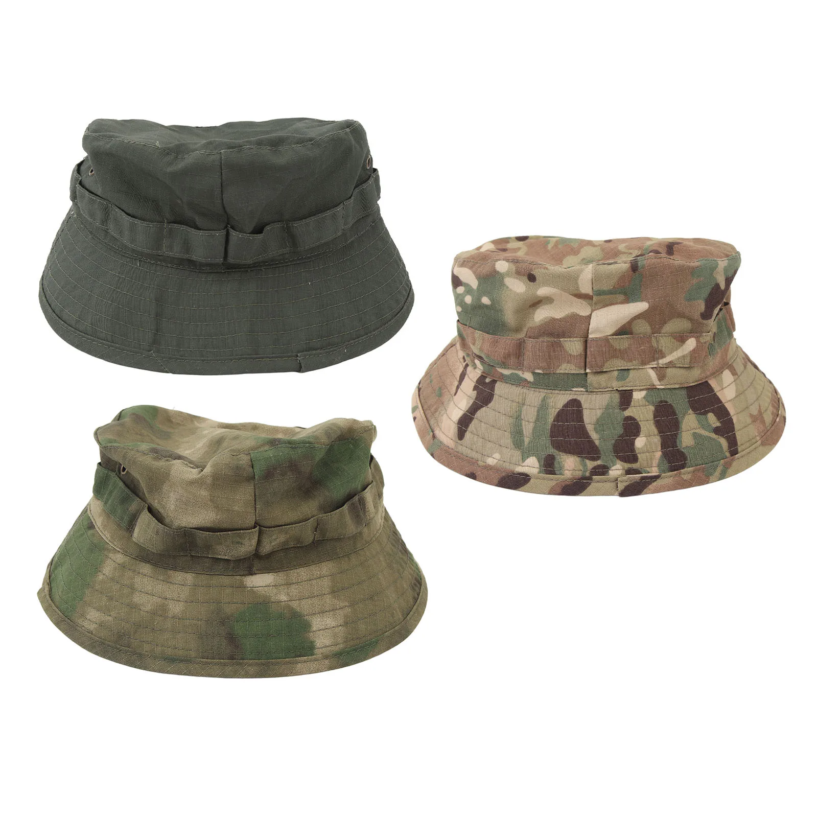 Boonie Hat with Adjustable Buckle Short Brim Waterproof Oxford Fabric Bucket Hat for Fishing Trips Jungle
