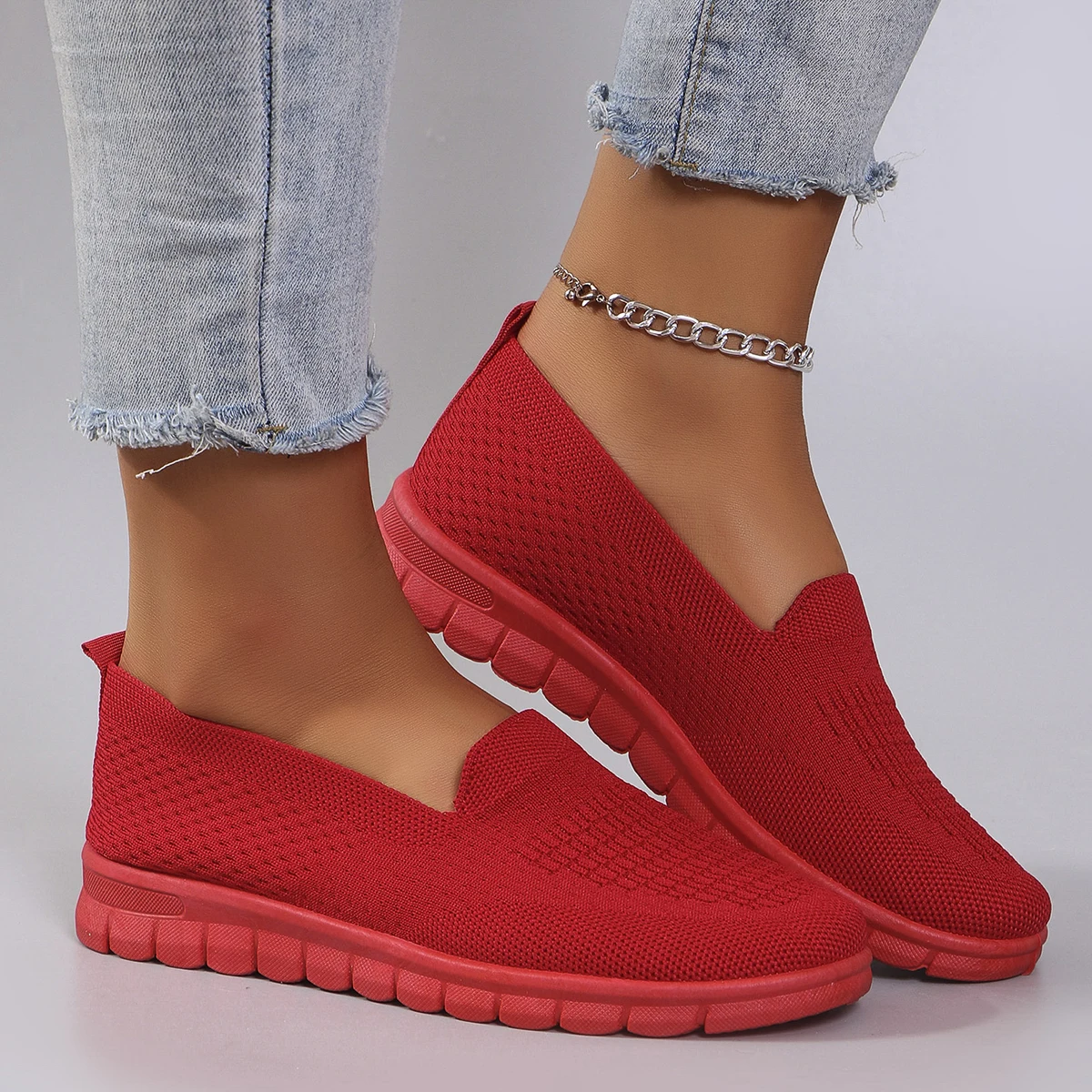 Nuove scarpe sportive da donna primaverili, scarpe sportive casual alla moda, traspiranti, leggere, antiscivolo, resistenti all'usura, scarpe basse 4