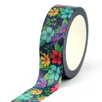 NEW 1PC 10M Decor Colorful Flower Leaves Washi Tape for Scrapbooking Journaling Adhesive DIY Masking Tape Cute Stationery 1
