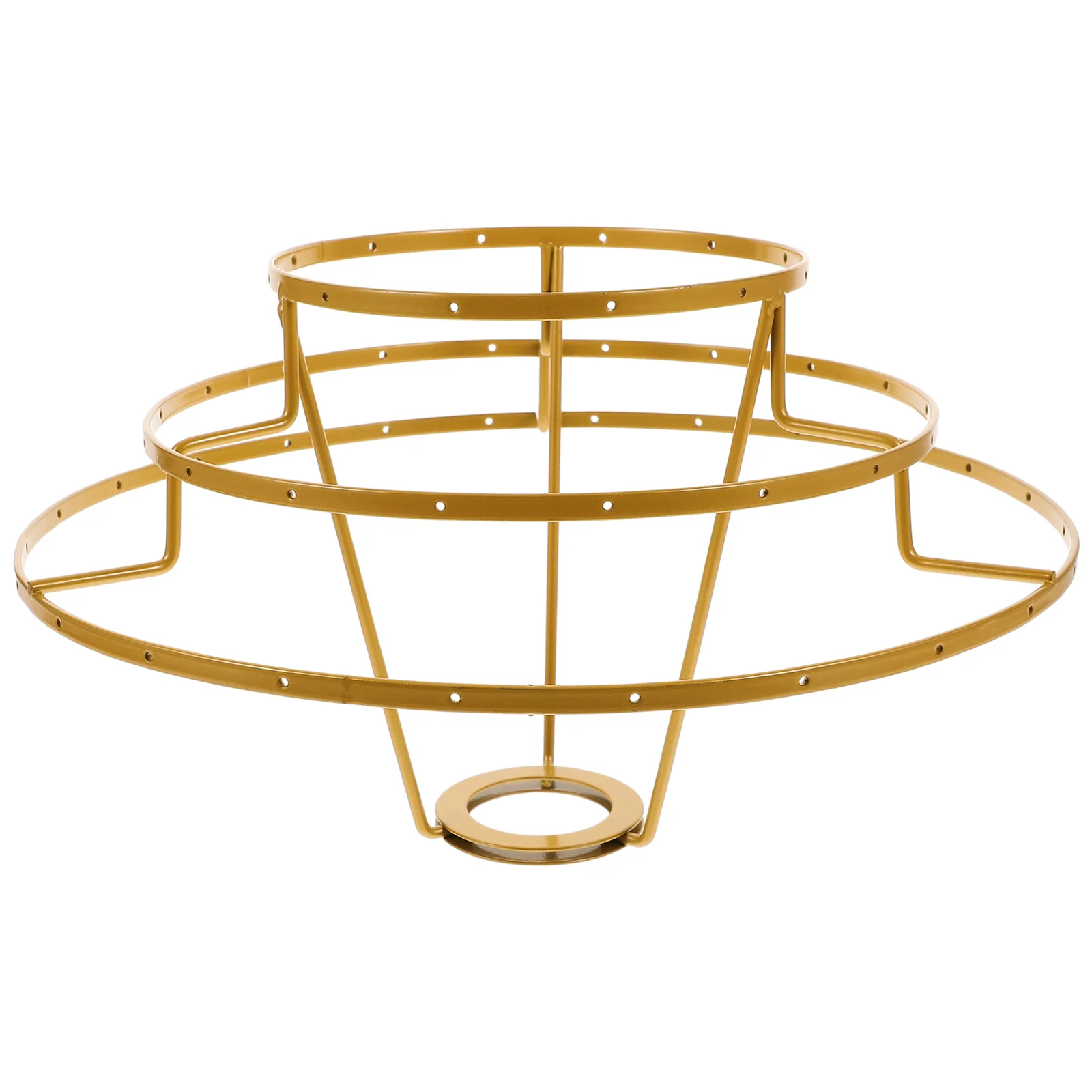 

Light Stand Lamp Shade Fixture Drum Ring Lampshade for Wall Holder Crystal Vintage Frame Metal Wire Fitter