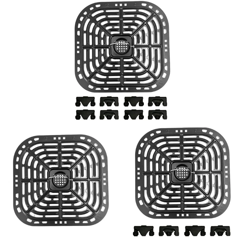 Air Fryers Crispers Plate Replacement Grill Pan Square Non-Stick Fry Coating Pan for Instant 6qt Dropshipping