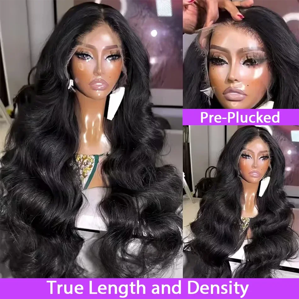250 Density Human Hair Brazilian Body Wave 13x4 Lace Front Wigs 5x5 Glueless Closure Wig Black 13x6 Hd Transparent Frontal Wig 4