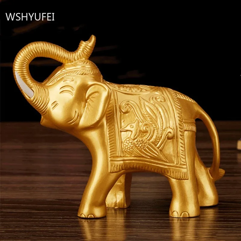 Exquisite Resin Elephant Ornaments Crafts Southeast Asian Style Home