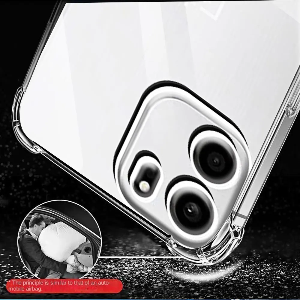 Shockproof Transparent Clear Soft TPU Phone Case - Protective Back Cover