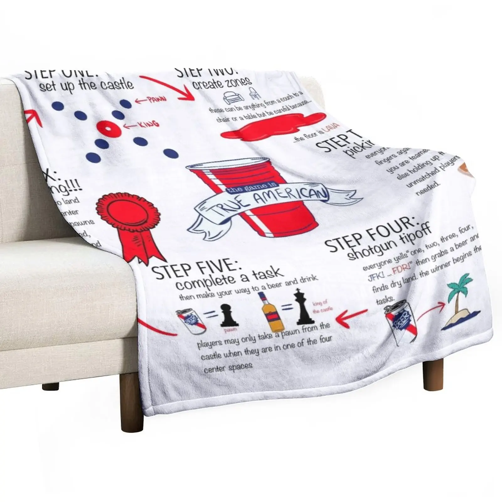 

True American Rules Throw Blanket Bed linens Thin Blankets Luxury Thicken Blanket