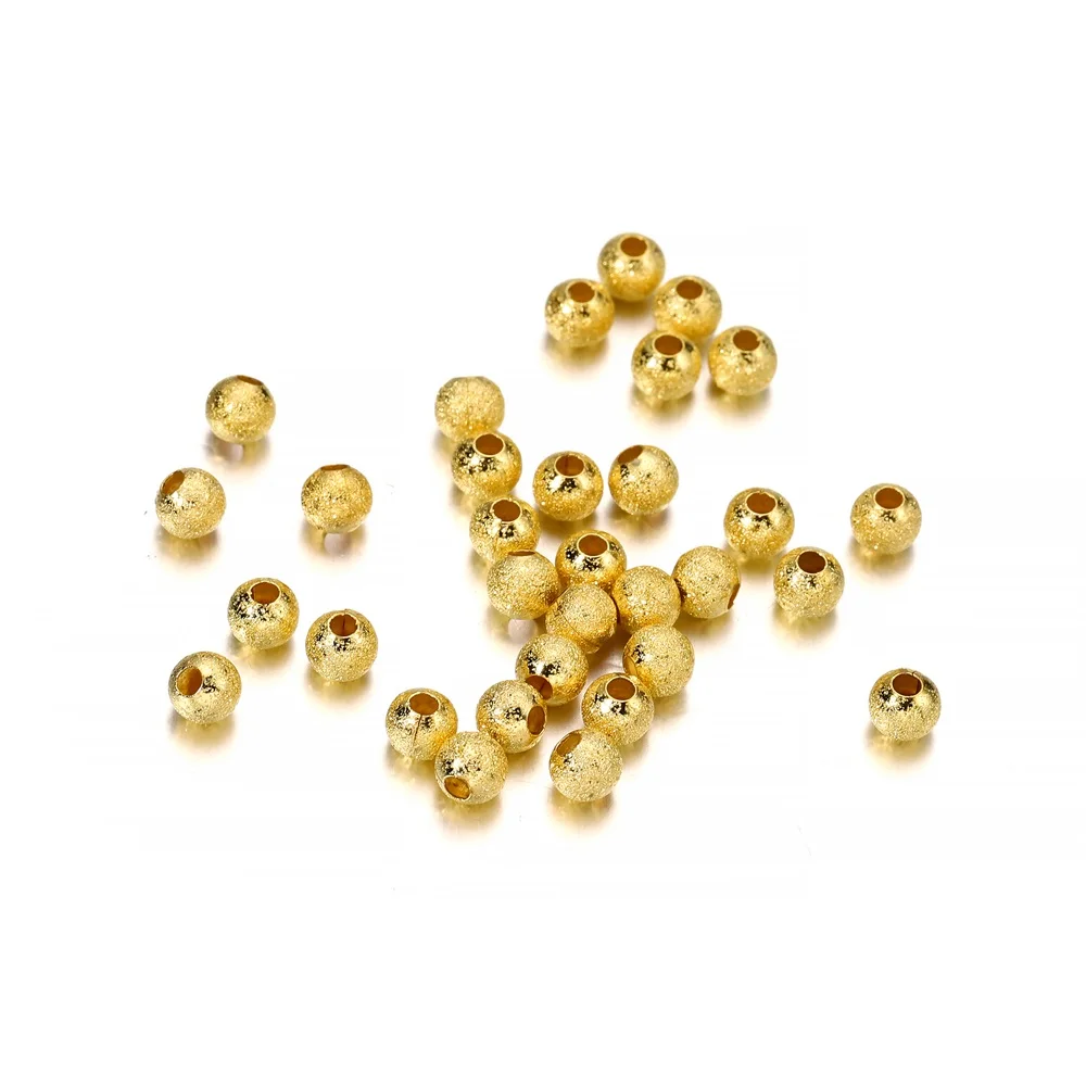 Small Beads Square Shape Tiny Beads 2mm Gold Beads For Necklace,Bracelet  100pcs