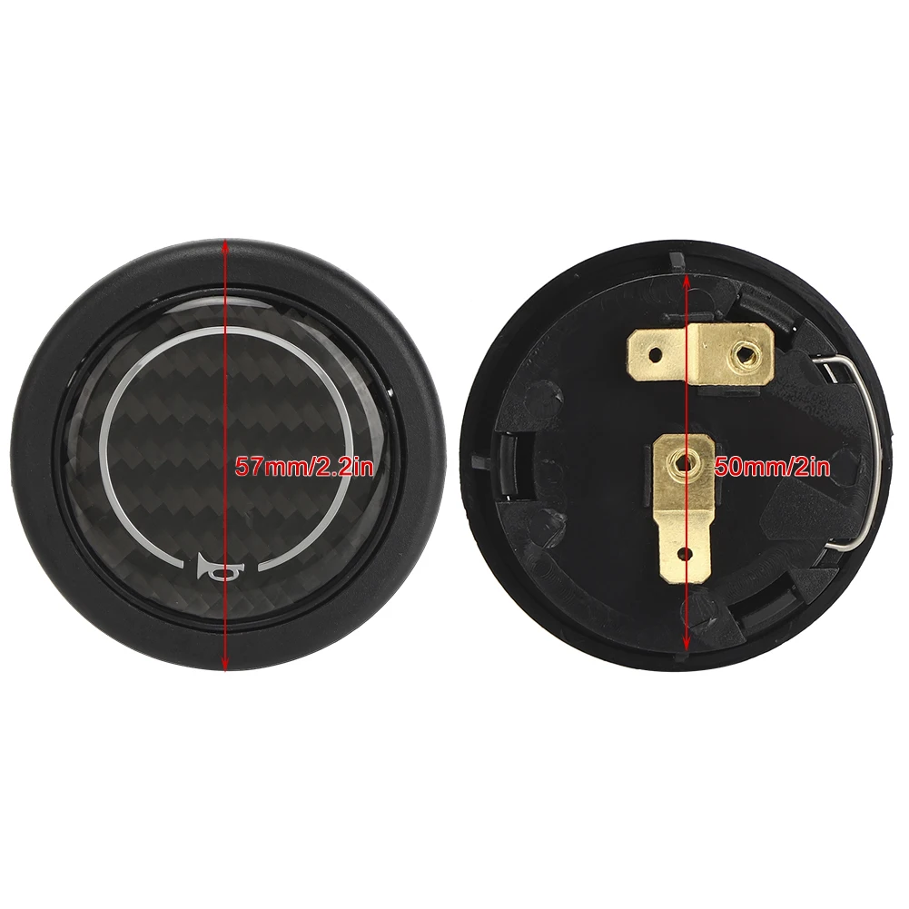 Horn Switch Steering Wheel Switch Carbon Fiber Horn Push Button Kit 6 Nardi Steering Wheel Car Modified Accessory