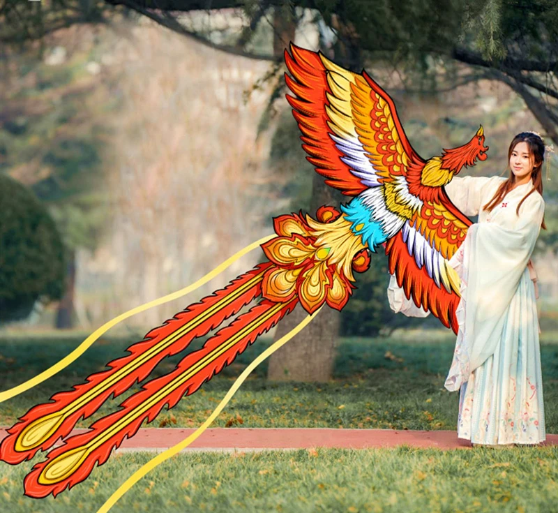 Free Shipping Phoenix kites flying butterfly kites surf outdoor toys for children kites string line folding kite parachute koi 4