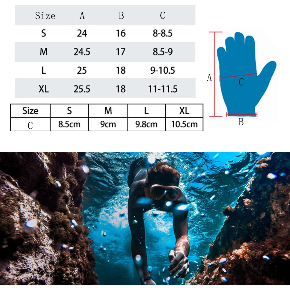 Cresi – Gants De Plongée Sous-marine En Néoprène, Haute Élasticité 2.5mm  3.5mm 5mm, Gants De Plongée En Apnée À Cinq Doigts Pour Hommes Et Femmes  Adultes - De Natation & Plongée Gants 