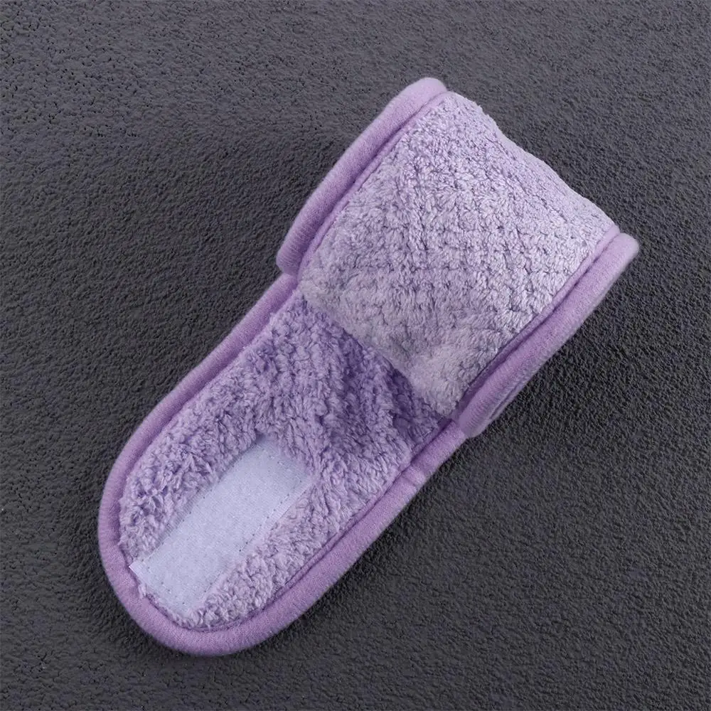 Description Picture 6 of itemHeadwear Fashion Makeup Adjustable Facial Shower Face Wash Hairband Coral Fleece Headband Wrap Tiara Turban