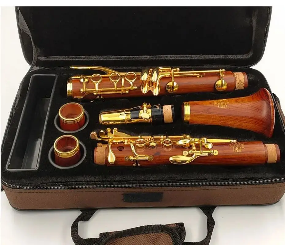MORESKY Red Wood Professional Clarinet Rosewood bB Gold-plated keys Solid wood Sib Klarnet