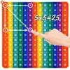 12x12 Multiplication Game Pop Toys, Math Learning Educational Toy Manipulatives for Kids Preschool Kindergarten Classroom, Push 1