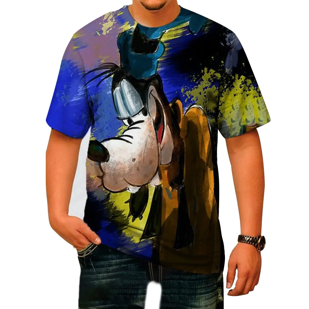 Disney Goofy Cartoon Print T-shirts Men Clothing Summer Fashion Casual Short Sleeve Cool T Shirt Harajuku Streetwear Tops Tee ﻿ 6