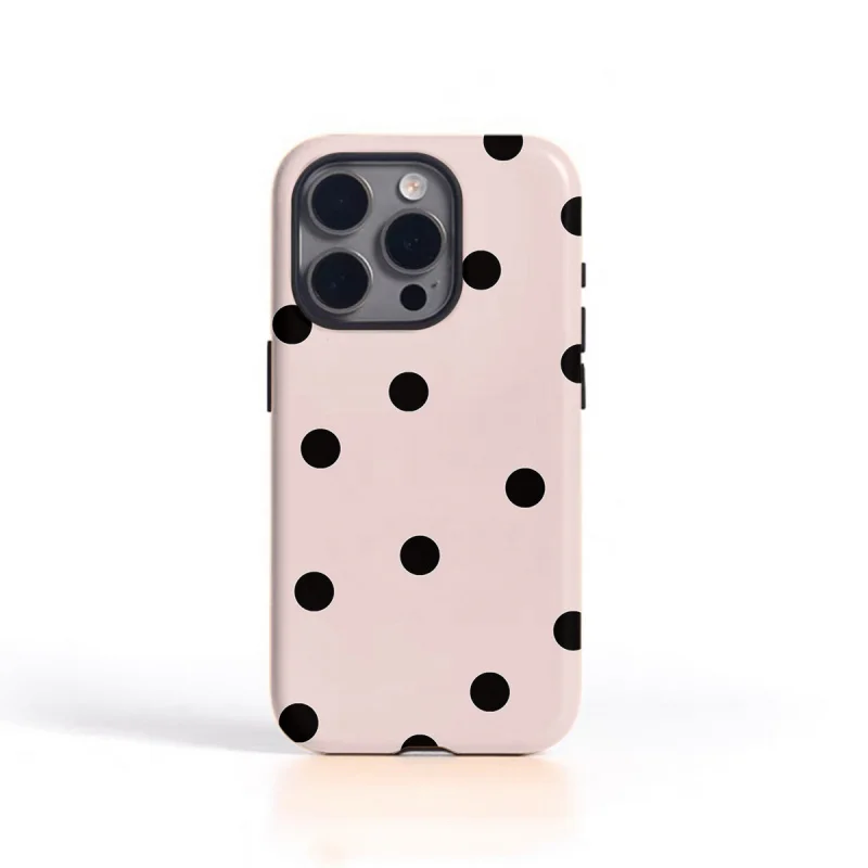 Stylish Polka Dots Pattern Phone Case - 2-in-1 Tough Glossy Design