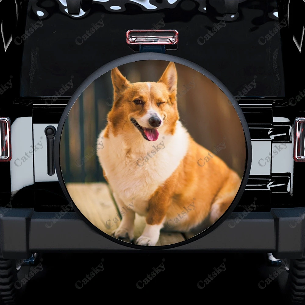 

Аксессуары для автомобилей Welsh Corgi, защитная крышка для запасных шин, универсальная наружная крышка для колес, декоративный протектор для кемпера
