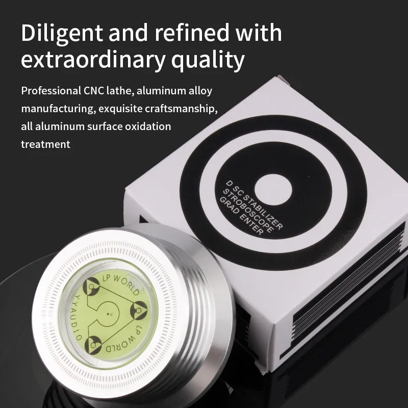 50Hz Alloy LP Vinyl Record Player Disc Turntable Stabilizer Level Aluminum Weight Clamp Music Player