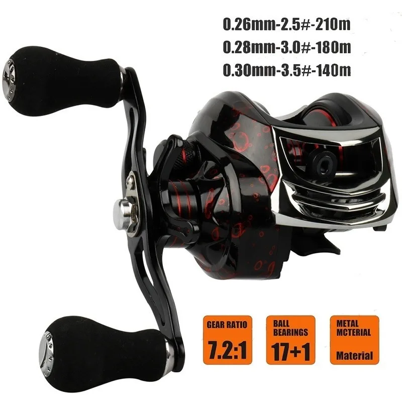 Sougayilang Casting Fishing Set 4 Sections Carbon Fiber Fishing Rod and 17+1BB Casting Reel Outdoor Travel