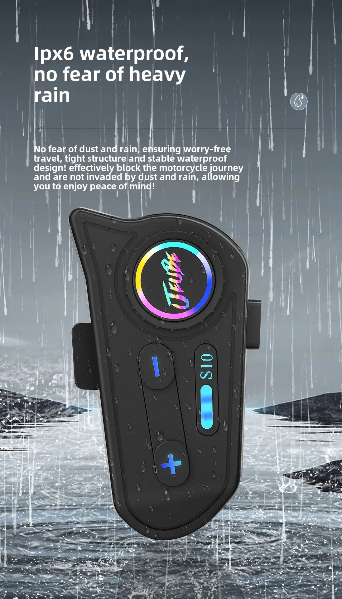 Wireless helmet Bluetooth headset Motorcycle helmet Bluetooth headset Waterproof