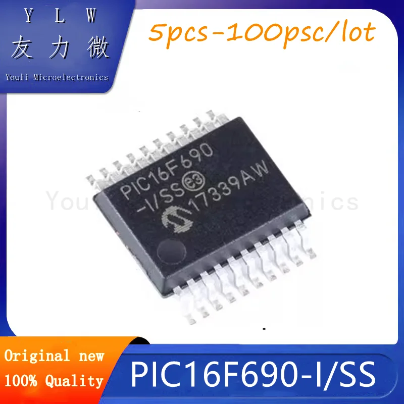 

Оригинальный оригинальный телефон, микроконтроллер 8 бит PIC16F690 SMT SSOP20