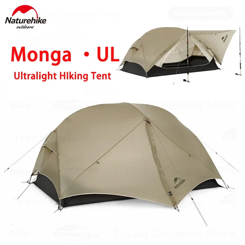Naturehike Mongar UL Hiking Tent Ultralight Travel Tent Outdoor 1/2 Persons Large Space Portable Waterproof