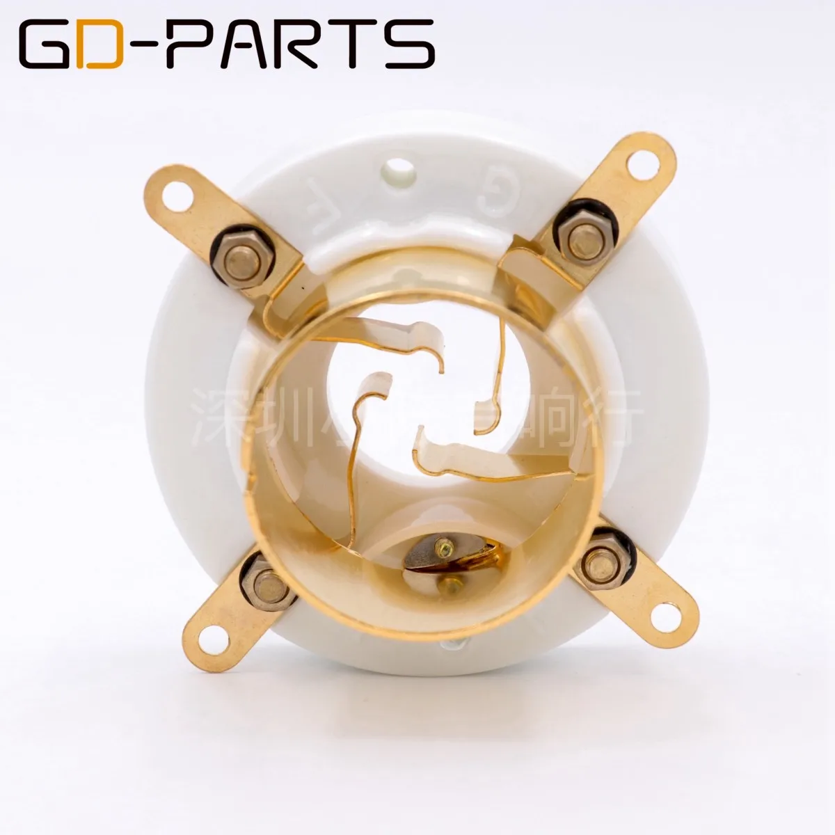 GZC4-3B-G large 4-hole tube seat vacuum tube socket gold-plated four-hole suitable for 805 845 211 FU-5 tube 3