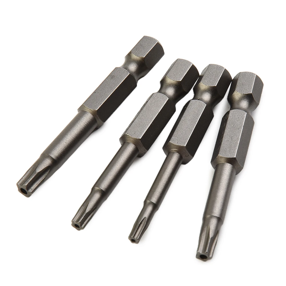 

7Pcs 50mm 1/4\" Hex Shank Five-Point Magnetic Torx =Screwdriver =Bits T10-T40 Drill =Magnetic ==Bit Screw Driver Hand Tools