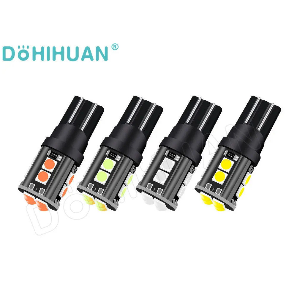 

DOHIHUAN 1x T10 Led Light WY5W W5W Bulb 194 3030 Interior License Plate Dome Parking Reading Indicator Signal Lamp Car DRL Amber