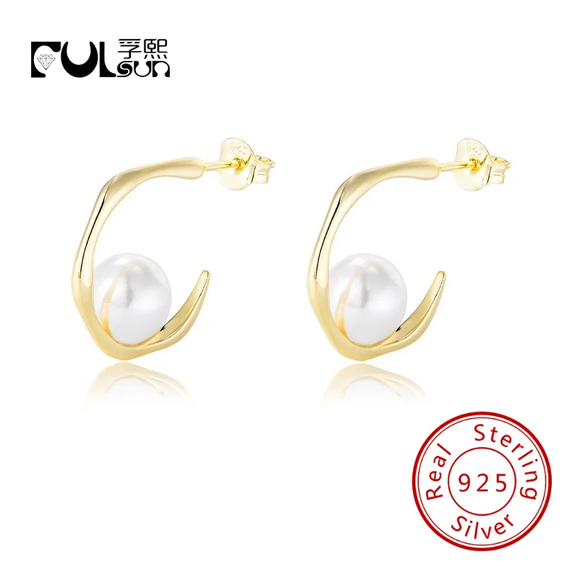 

Женские серьги-гвоздики из серебра 925 пробы с жемчугом