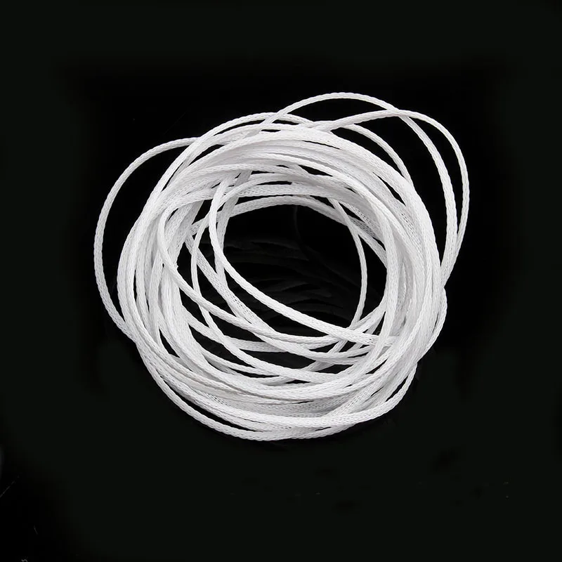 Cable Sleeve Protective Sleeve PET Braid Sleeves 1/5/10/20M Insulated Braid Sleeving White Tight PET Wire Gland Cable Protection Expandable Cable Sleeve Retardant Nylon Tube