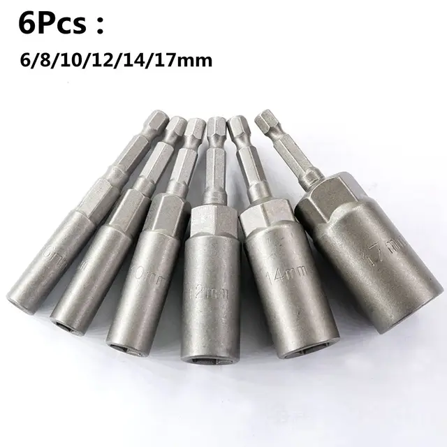 Krachtige 5.5mm19mm Hex Socket Sleeve Nozzles Nut Driver Set Power