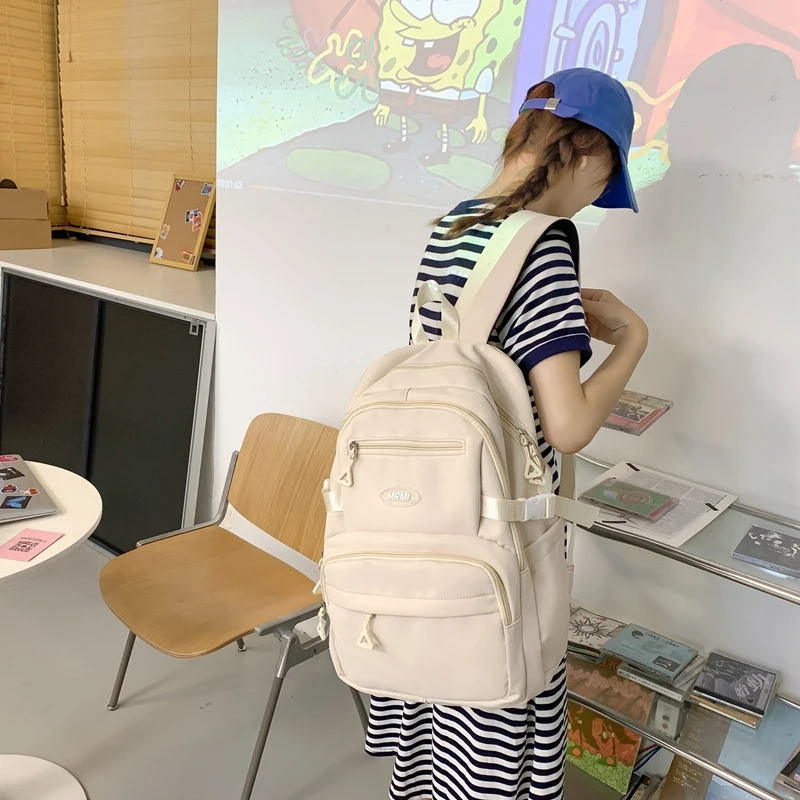 Kawaii Multipocket Solid Pastel Korea Style Backpack