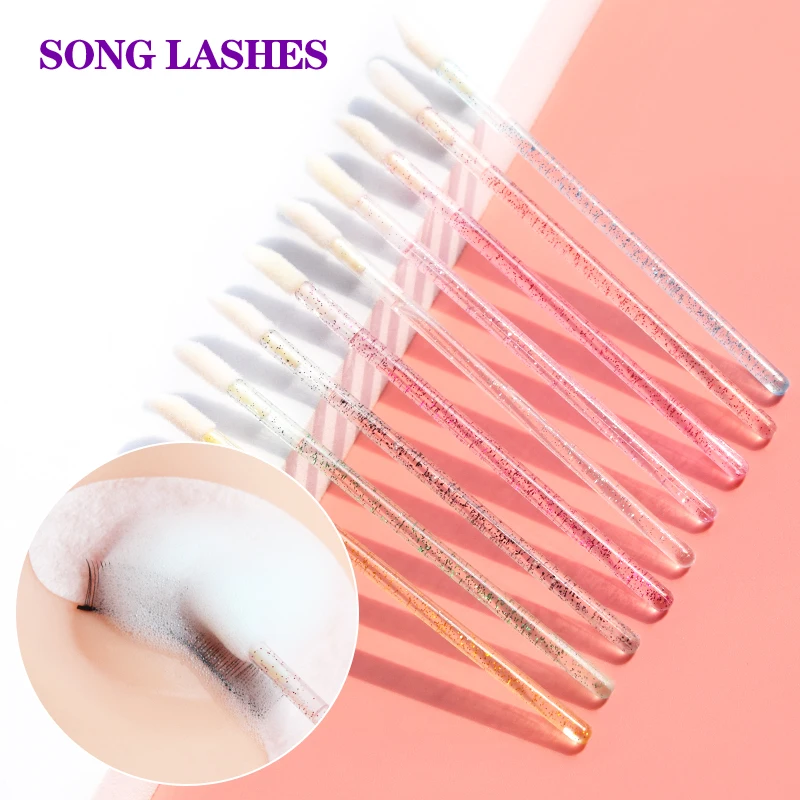 

Song Lashes Bling Lip Brushes for Clean Lashes Cotton Head Material Environment-Friendly LipBrush Head with Beauty and Salon