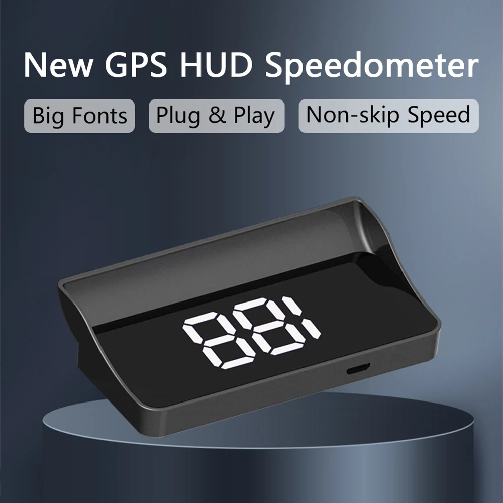 Car Digital Speed HUD GPS Head Up Display Speedometer Odometer car hud display car head up display speed gauges speed meter Plug-and-play Universal Interior Parts For All Cars/buses 1x KM/H