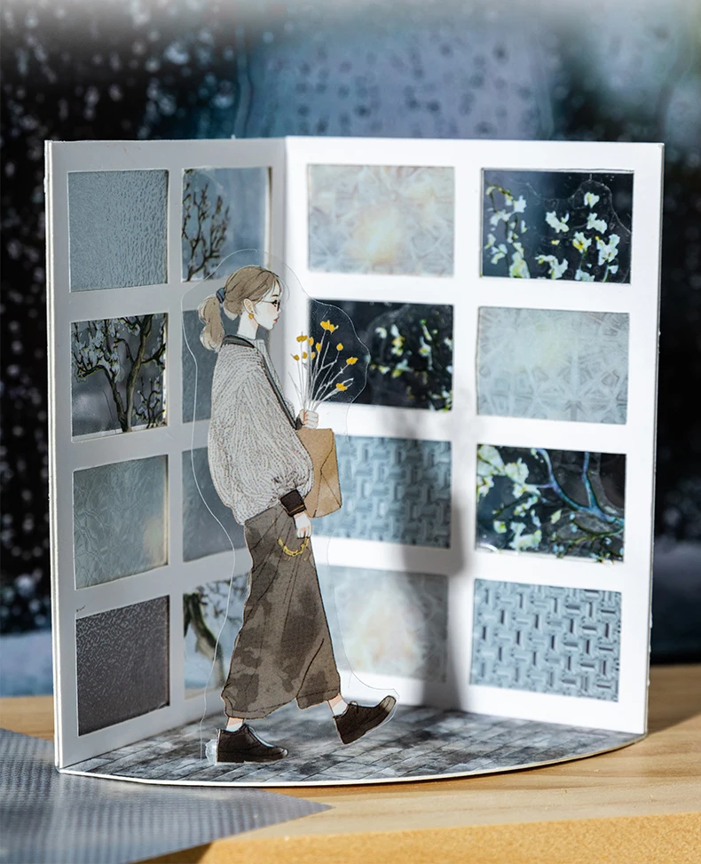 Journal GO 20 Stück kreative leichte Schatten-Aufkleber im INS-Stil, Sammelalbum, Collage, Junk-Journal, Dekor, Materialien, Alaun, Planer, Papier – Detail 4