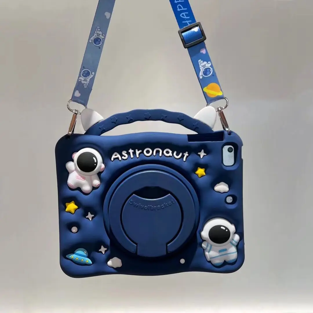 Adorable Children's Tablet Cover with 360° Rotating Handle Stand