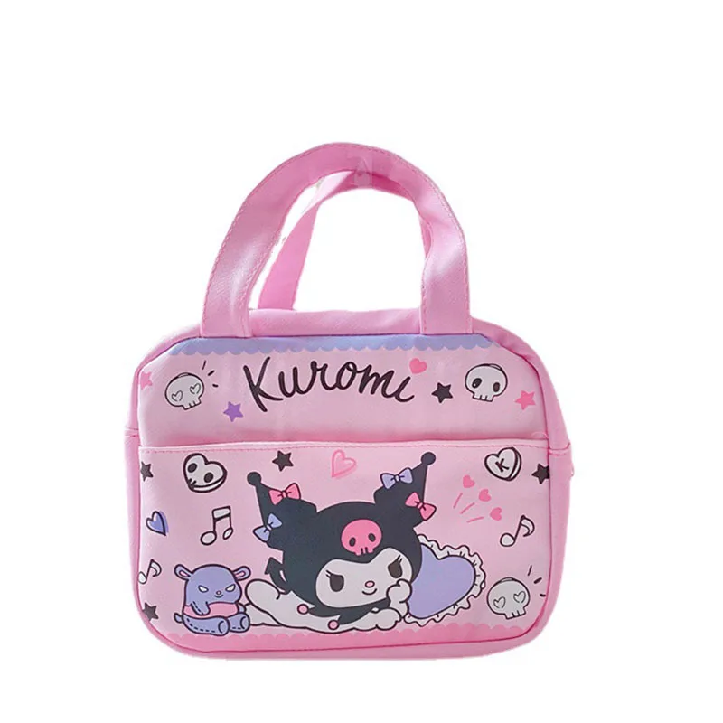 

New Kawaii Cute Sanrio Hellokitty My Melody Kuromi Handbag Bento Bag Portable Large Capacity Simplicity Cute Girl Birthday Gift