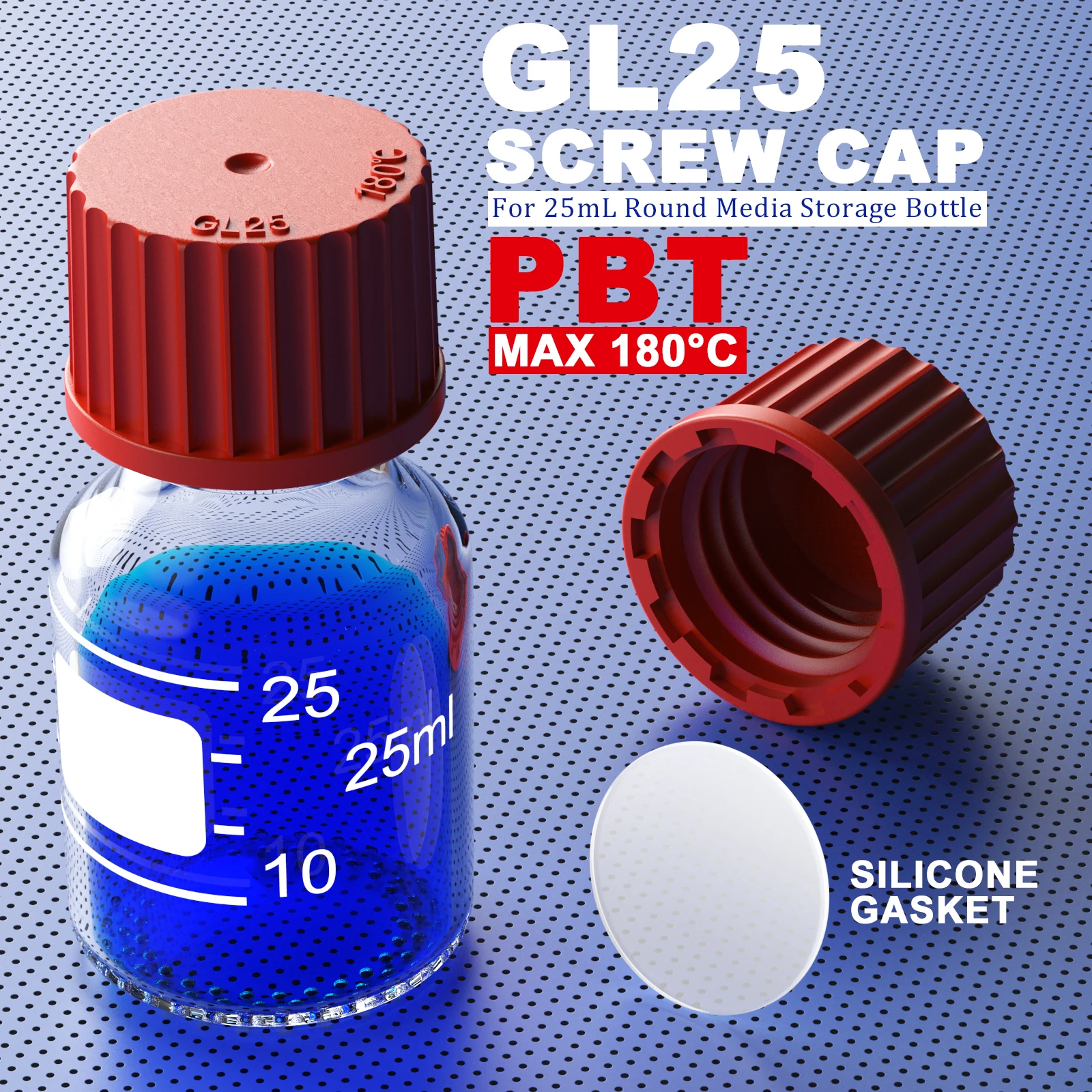 

Ks-Tek GL45 PBT/PP винтовая крышка, с заливным кольцом, прокладка из силикона PTFE, силиконовая прокладка, заливное кольцо PBT