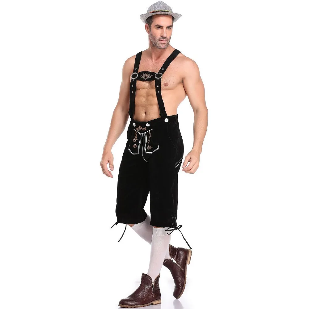 Men festival costume set Oktoberfest Overalls Germany Munich Oktoberfest Male and Female Couples Suspenders Stage Performance Clothing