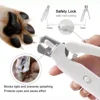 Pet Nail Clippers, Quiet Pet Nail Grinder with 2 LED Lights for Large Medium Small Puppy Dogs and Cats, Pet Nail Grooming Tool 3