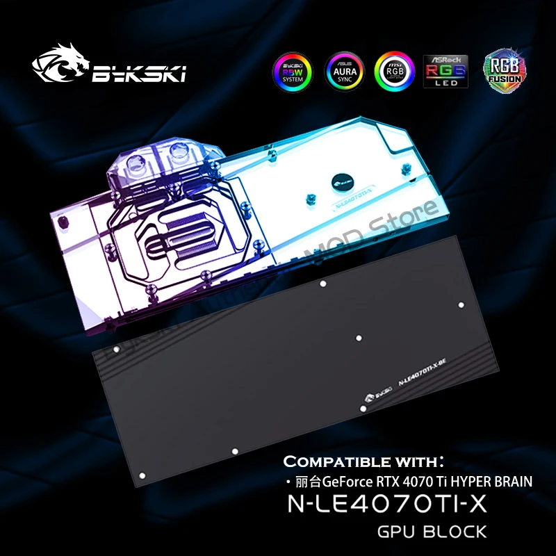 Bykski N-Le4070Ti-X, Blocco Acqua Per Leadtek Geforce Rtx 4070 Ti Hyper Brain Radiatore/Rtx 4070 Ti Gpu Card Copper Cooler