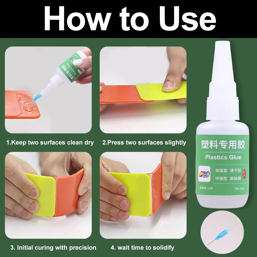 Transparent Super Glue Extra Strong ABS PVC Plastics Instant Contact Vinyl Adhesive Fast Cyanoacrylate 502 Metal Silicone Bond 5
