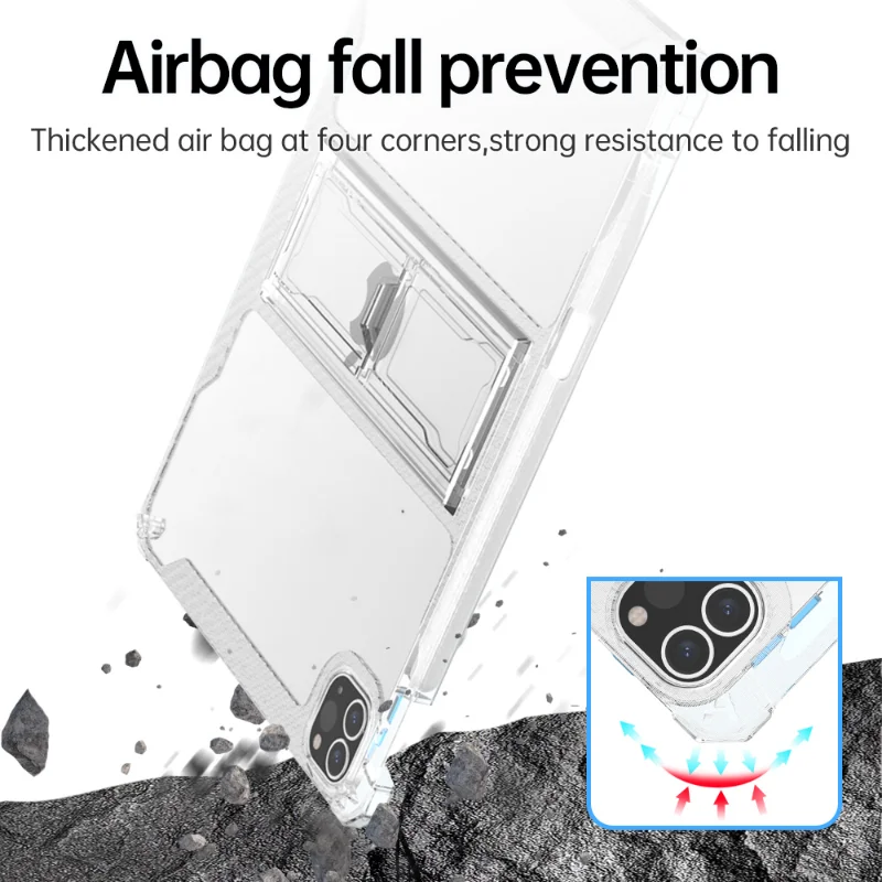 For iPad Case 2022 Pro 11 10th Generation 10.9 Air 5 4 10.2 7/9th 2021 Mini 6 10.5 2018 9.7 5th 6th 12 9 Transparent Cover Funda 2