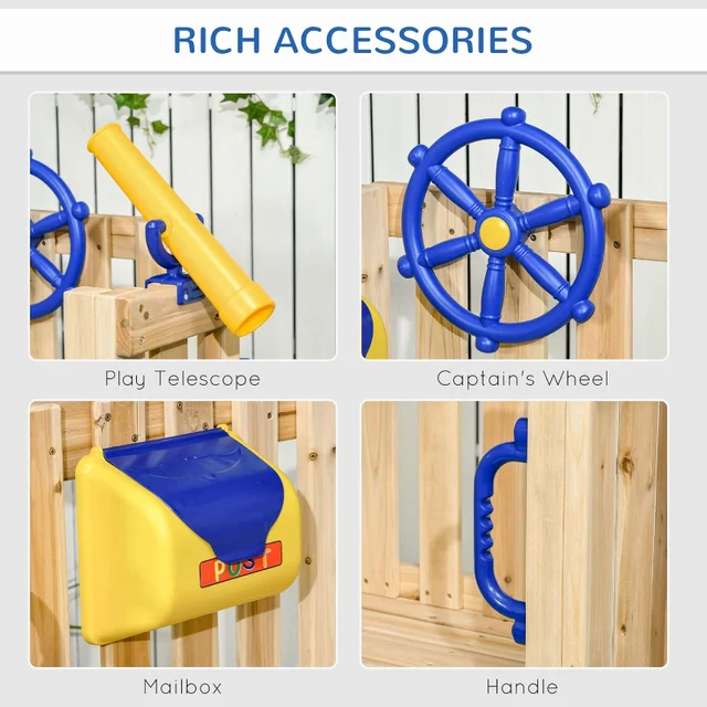 3-in-1 Wooden Toddler Playset 4
