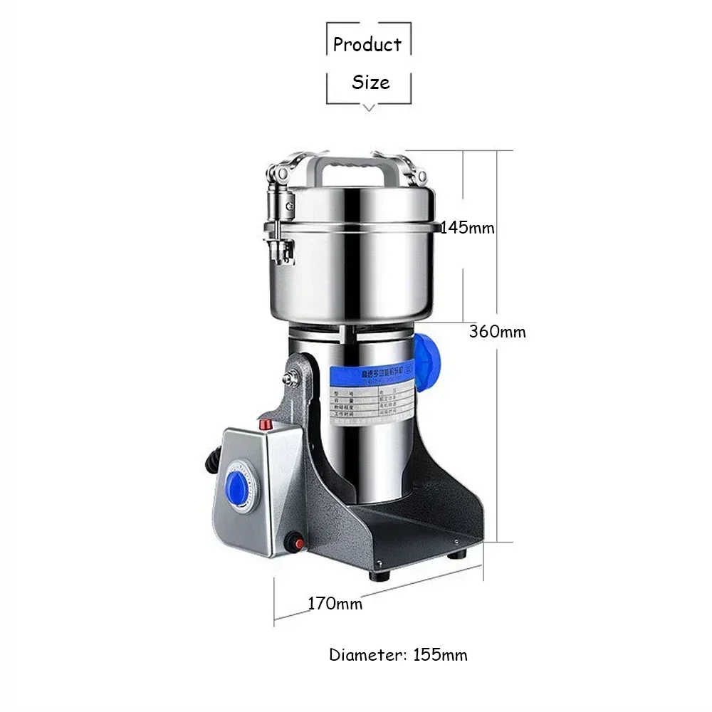 New 800g Grains Spices Cereals Coffee Dry Food Grinder Electric Grain Mill Beans Crusher Coffee Machine Powder Crusher. 6