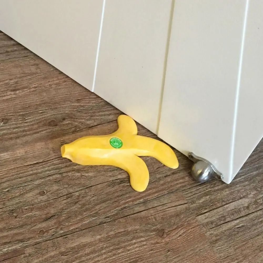 Without Punching Banana Door Stop Decorative Floor Protection Ice Cream Gate Stopper Plastic Floor Stoppers Door Wedge Home