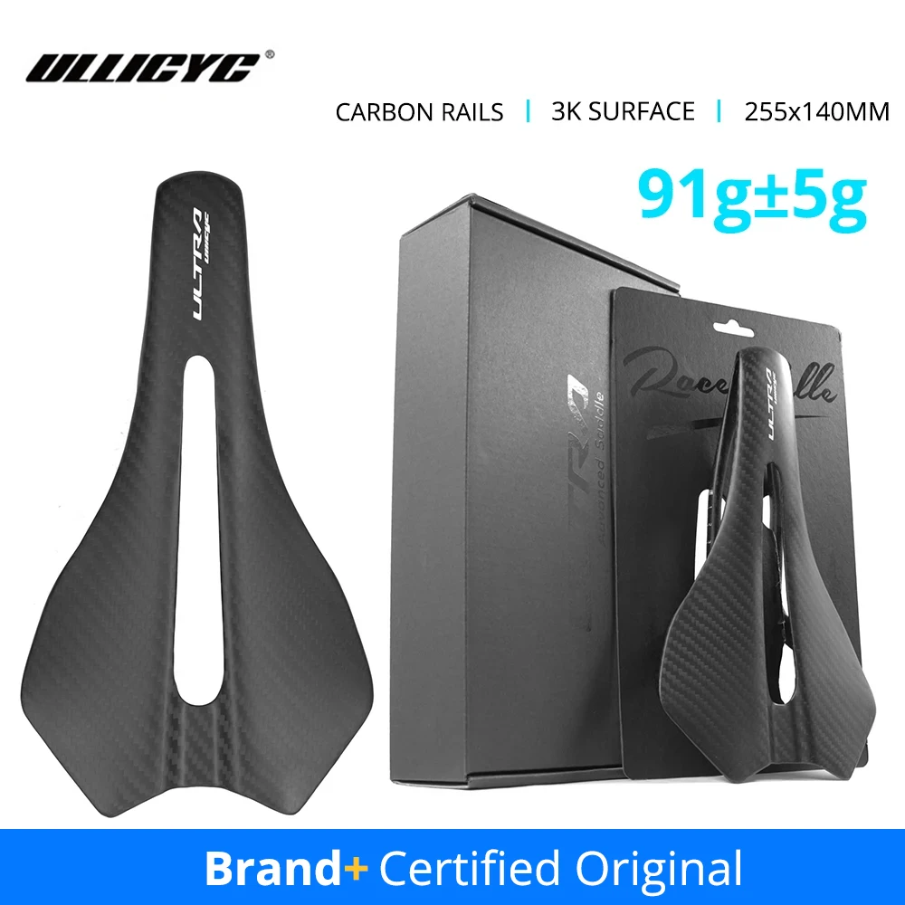 ULLICYC Carbon Saddle 91g Dual-Track 7x9mm MTB Road Gravel
