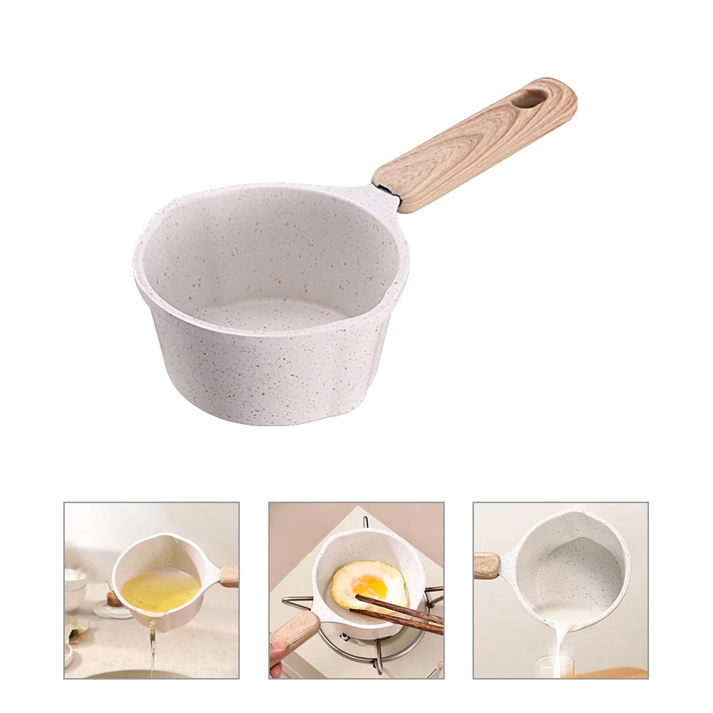 

Oil Pot Butter Melting Pot Aluminum Dual Pour Spout Small Pot Kitchen Supply