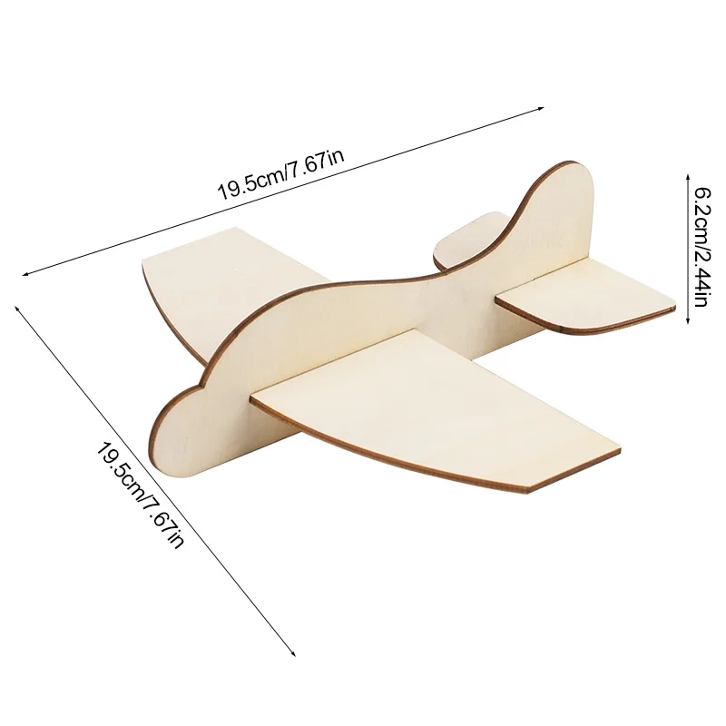 1-5 adet ahşap boş uçak DIY el sanatları çocuklar boyama oyuncak doğum günü partisi iyilik noel hediyesi bitmemiş ahşap uçak modeli