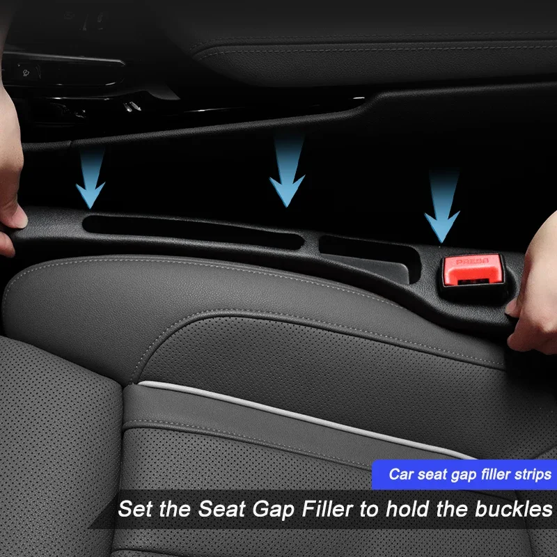2Pcs Car Seat Gap Filler Side Seam Plug Strip Leak-proof Filling Strip for All Car Model Wallet Phone Holder Car Accessories