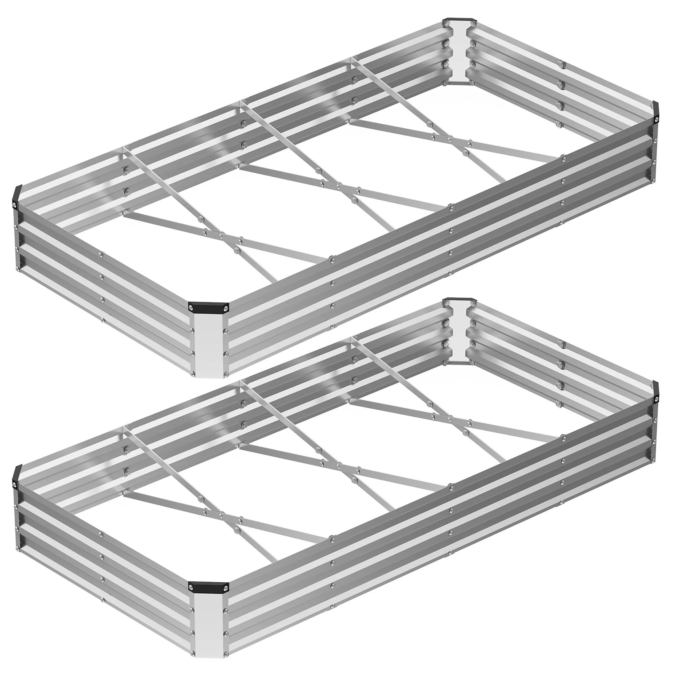 assembled raised garden bed